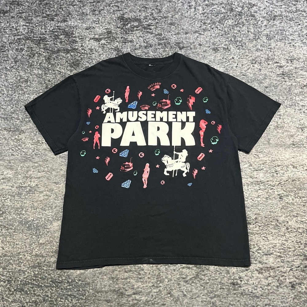 Vintage G-Unit T Shirt Amusement Park Mens Large Black Hip-Hop Streetwear 2000s